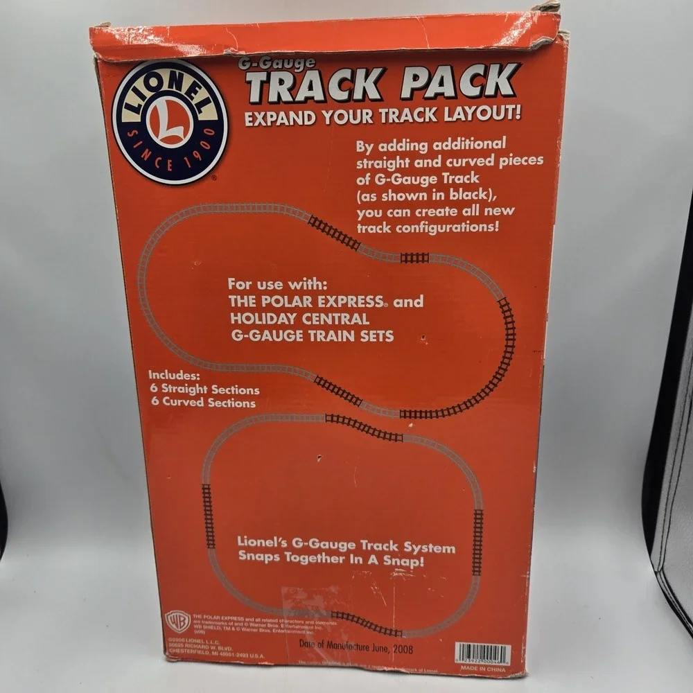 Lionel G Gauge 10 Straight Track & 6 Curved Railroad Track 7-1101 Polar Express